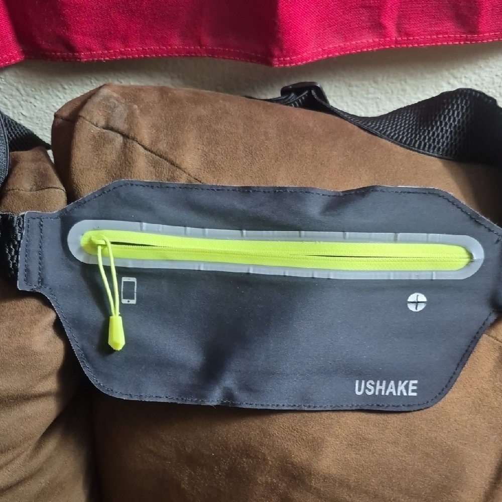 Black and Yellow Belt Bag with Sleek Design